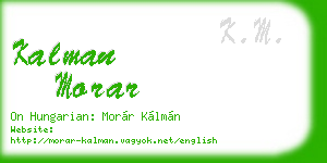 kalman morar business card